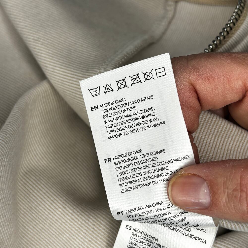 Varley Horton Side Zip Sweatshirt Light Tan Size Medium - Picture 11 of 14